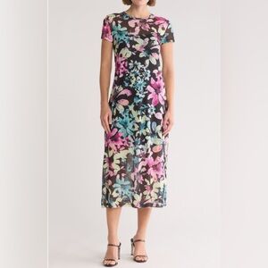 Steve Madden Floral Midi Dress Sz S